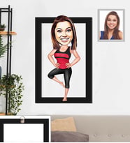 Kişiye Özel Sporcu Karikatürlü 3D Ahşap Tablo 30x47 Bayan-4