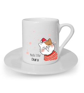 İsme Özel Kahve Fincanı-Kedi Temalı
