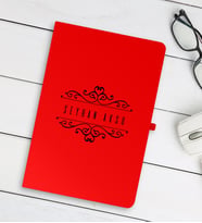 BK Gift Kişiye Özel İsimli Kırmızı Defter - 9