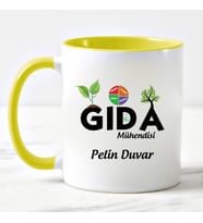 Gıda Mühendisi Kupa Bardağı Sarı