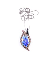 Murano Yaprak Kolye - Safir