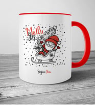 Yılbaşı Hediyesi BK Gift Kişiye Özel Noel Baba Mutlu Yıllar Kırmızı Kupa Bardak  6