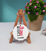 Kankaya Hediye Canım Kankam Tasarımlı Arkadaşa Kişiye Özel Kanka Ahşap Anahtarlık