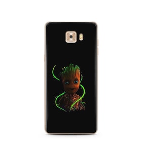 Baby Groot Tasarım Süper Şeffaf Silikon Telefon Kılıfı Samsung C9 Pro