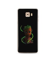 Baby Groot Tasarım Süper Şeffaf Silikon Telefon Kılıfı Samsung C9 Pro