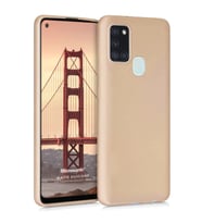 Microsonic Matte Silicone Samsung Galaxy A21s Kılıf Gold