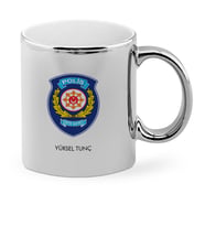 BK Gift Kişiye Özel Mesleki Polis Çevik Kuvvet Krom Kupa Bardak  1