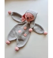 Amigurumi Uyku Arkadaşı Grey (Krem)