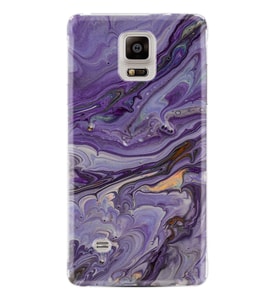 Kılıfland Samsung Galaxy Note 4 Kılıf Silikon Resimli Kapak Abstract Purple Stok 1070