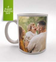 4'lü Kişiye Özel Kupa Seti  (Model 1)