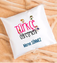Türkçe Öğretmeni Tasarımlı Kişiye Özel Hediye Türkçe Öğretmeni Yastık