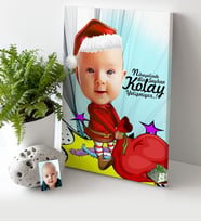 BK Gift Kişiye Özel Bebek Karikatür Kanvas Tablo 30x50cm 5