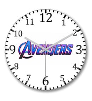 Avengers1 Duvar Saati Bombeli Gercek Cam