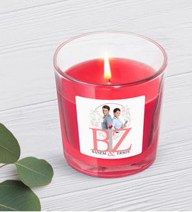 BK Gift Kişiye Özel Fotoğraflı Cam Kasede Kokulu Mum Model 12