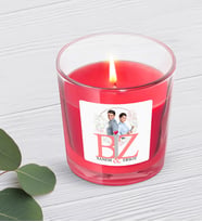 BK Gift Kişiye Özel Fotoğraflı Cam Kasede Kokulu Mum Model 12