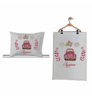 Pia Baby GL 2010 İsme Özel Arabalı Bebek Yastık Battaniye Set