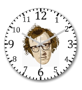 Woody Allen1 Duvar Saati Bombeli Gercek Cam