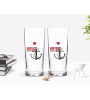 BK Gift Kişiye Özel Renkli Baskılı Kaptan Tasarımlı İkili Rakı Bardağı Seti-1 (Beyaz)