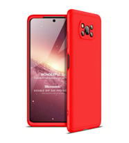 Microsonic Xiaomi Poco X3 NFC Kılıf Double Dip 360 Protective Kırmızı