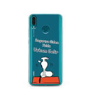 Snoopy Tasarımlı Süper Şeffaf Silikon Telefon Kılıfı Huawei Y9 2019