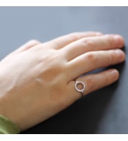 Zirkon Taşlı Oval Tasarım 925 Ayar Gümüş Bayan Yüzük (Çok Renkli)
