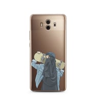 Kaykay Kız Tasarım Süper Şeffaf Silikon Telefon Kılıfı Huawei Mate 10 Pro 