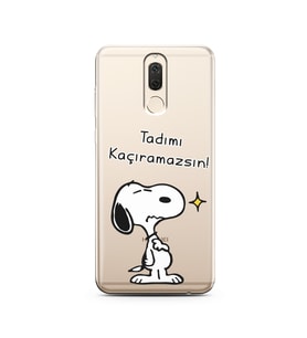 Snoopy Tasarımlı Süper Şeffaf Silikon Telefon Kılıfı Huawei Mate 10 Lite 