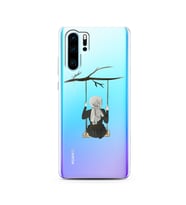 Salıncak Kız Tasarımlı Süper Şeffaf Silikon Telefon Kılıfı Huawei P30 Pro