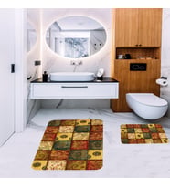 Banyo Halısı Ikili Klozet Takımı Kaymaz Tabanlı Banyo Paspas Takımı