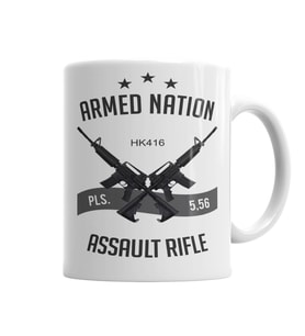 Assault Rifle Kupa Bardak Porselen