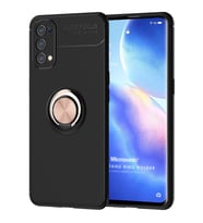Microsonic Oppo Reno 5 Pro 5G Kılıf Kickstand Ring Holder Siyah Rose