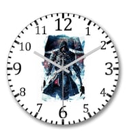 Assassins Creed Duvar Saati Bombeli Gercek Cam