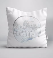 BK Gift Kişiye Özel İsimli Yılbaşı Mutlu Yıllar Yastık-24 (Beyaz)