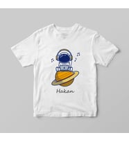 Astronot Uzay Tişörtü Kişiye Özel (Büyük - Çocuk)