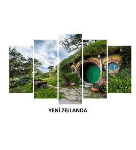 Yeni Zellanda 100x60 Mdf Yüksek Kalite Uv Baskı Beş Parça Tablo