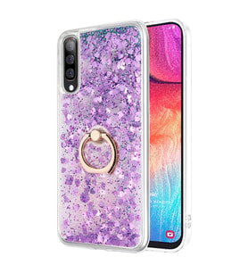 Microsonic Samsung Galaxy A70 Kılıf Glitter Liquid Holder Mor