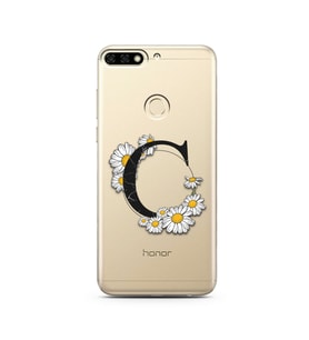 Papatya Harf Tasarım Süper Şeffaf Silikon Telefon Kılıfı Huawei Honor 7c-Y7 (201