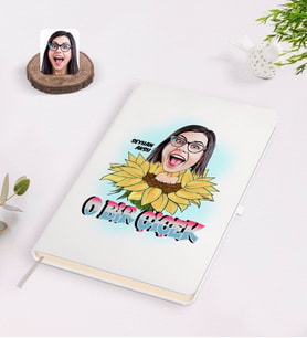 BK Gift Kişiye Özel Kadınlar Günü Karikatürlü Beyaz Defter-1