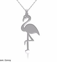 Sade Flamingo Gümüş Kolye