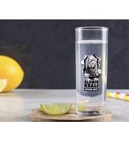 BK Gift Kişiye Özel Renkli Baskılı Alemin Kralı Tasarımlı Vodka Bardağı-1 (Beyaz)
