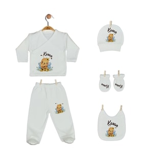 Pia Baby GL 2015 İsme Özel Arılı Beşli Zıbın Set