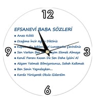 Kişiye Özel Efsanevi Baba Sözleri Duvar Saati