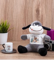 Doğum Günü Hediyesi Siyah Türk Kahvesi Fincanı ve Peluş Eşek