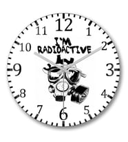 Radioactive Duvar Saati Bombeli Gercek Cam