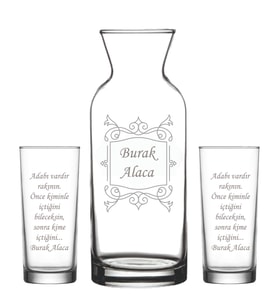 Kişiye Özel Rakı Karaf Seti Model 17-3