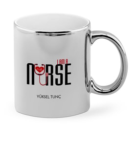 BK Gift Kişiye Özel Mesleki Hemşire Krom Kupa Bardak  1
