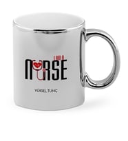 BK Gift Kişiye Özel Mesleki Hemşire Krom Kupa Bardak  1