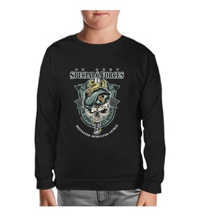 US Army - Special Forces Siyah Çocuk Sweatshirt