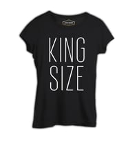 King Size Siyah Kadın Tshirt