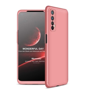 Microsonic Realme 7 Kılıf Double Dip 360 Protective Rose Gold
